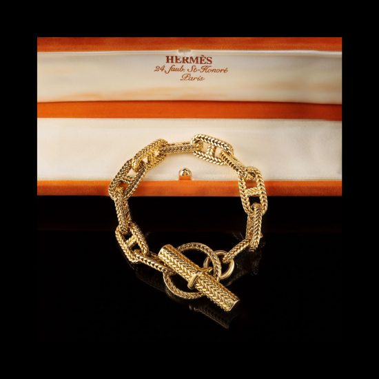 Bracelet motif corde, chaine Hermès